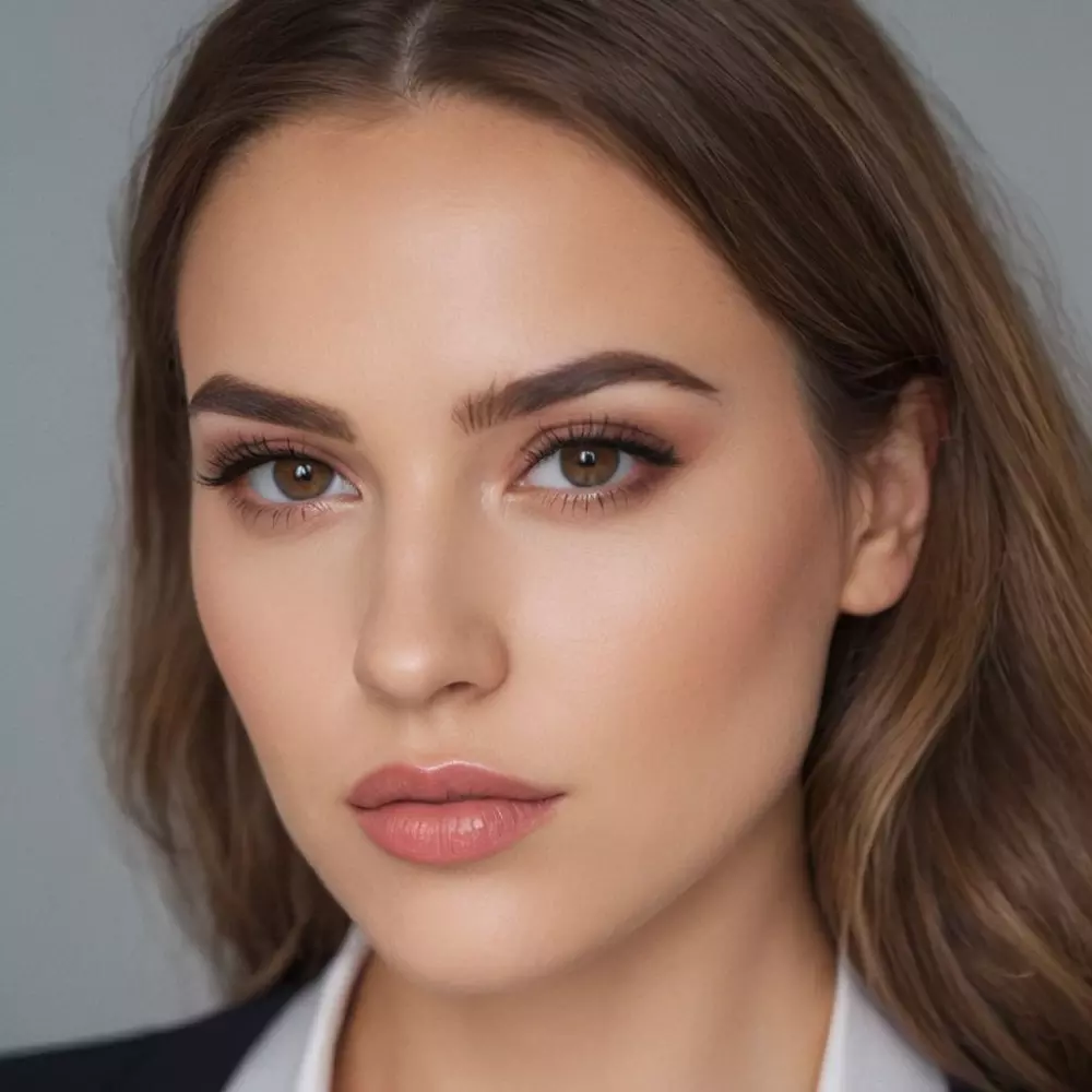 Eine beeindruckende Auswahl verschiedener Frauen, die verschiedene Lippenformen und Konturen präsentieren, wobei jedes Porträt in einem konsistenten, professionellen Stil mit sanfter Beleuchtung und einem sauberen Hintergrund aufgenommen wurde. Die Fotografie wurde mit einem 70mm-Objektiv für eine gleichmäßige Klarheit und Detailtreue erstellt.