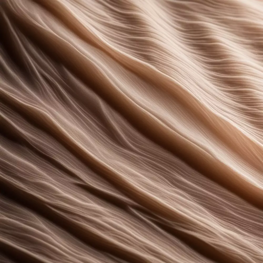 Close-up of loose skin on a body part, detailed skin texture highlighting sagging, in a neutral indoor environment, with a focus on clarity and detail, Photographic, professional macro photography with soft studio lighting.