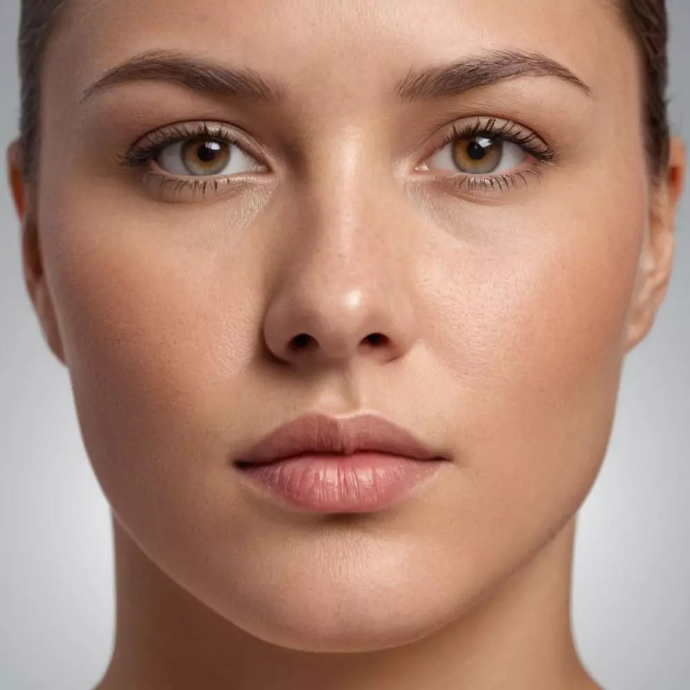 Diagrammatic illustration of human face showing buccal fat pads, in a clinical setting, detailed and clear, with neutral background, Digital Illustration with precise anatomical detailing.