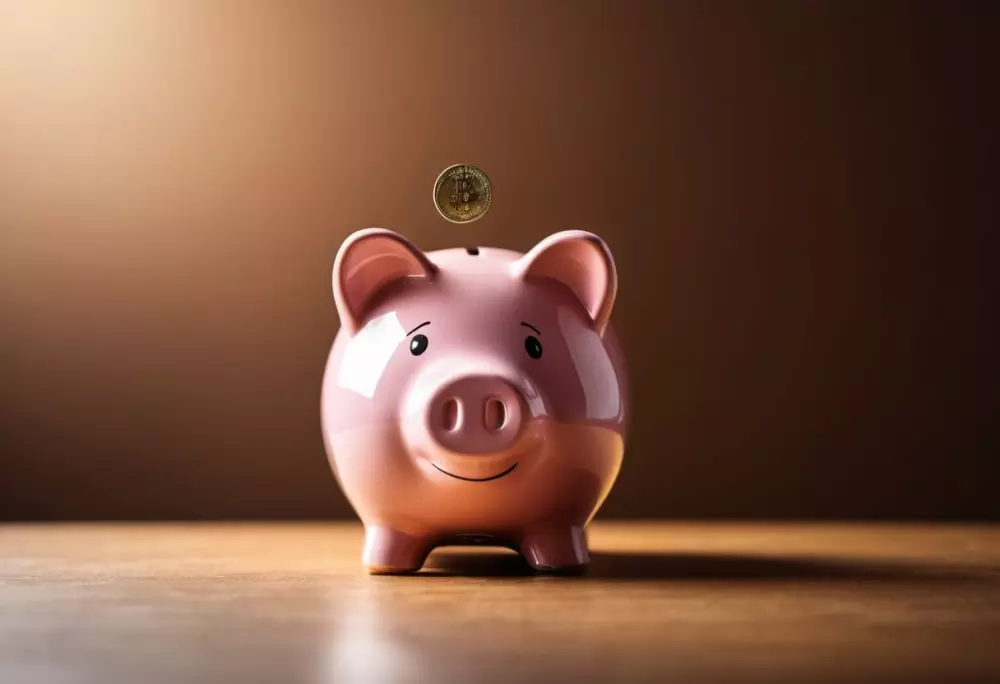 Elegant minimalist money box with a calm background symbolizing self-care. Photographed with soft lighting and a clean background.