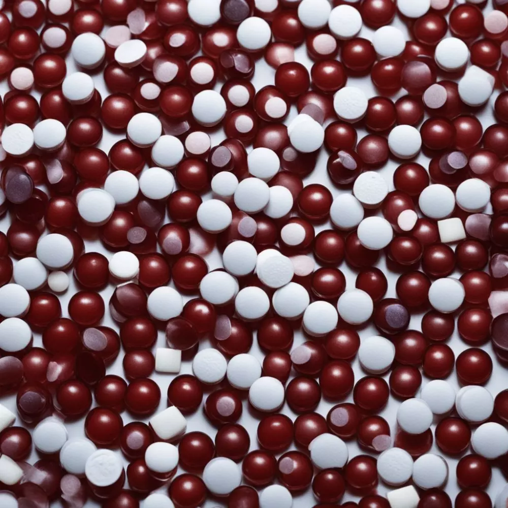 Verschiedene Antikoagulanzien ordentlich auf einem Tisch angeordnet, mit deutlich sichtbaren Etiketten, in einem medizinischen Laborumfeld, fotografiert im hochauflösenden Stil.